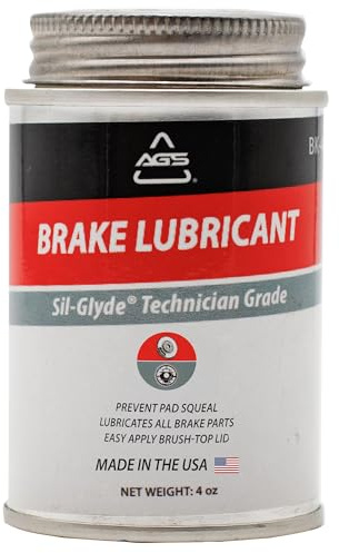 AGS Automotive Solutions 4oz Brush Top SIL-Glyde Silicone Brake Grease - Premium Brake Caliper Grease and Brake Lubricant for Optimal Performance and Longevity