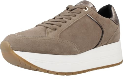 Geox D New Kency A - Tenis para Mujer, marrón, 39 EU