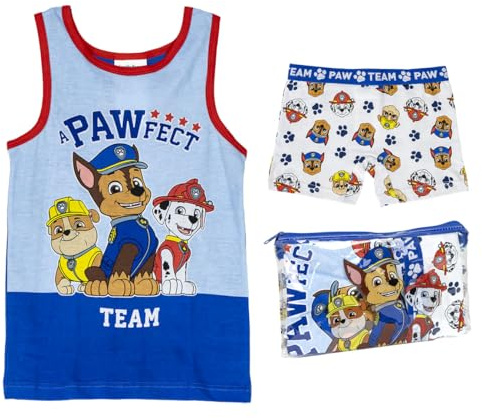 CERDÁ Life'S Little Moments Pack Pijama Corto de Tirantes Y Neceser de La Patrulla Canina Juego de Pijama Niños (Pack de 1)
