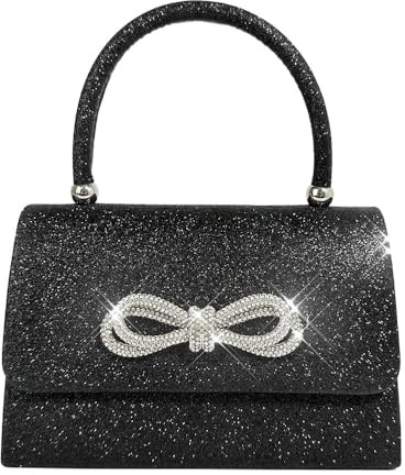 RPAEOY Pochette Donna Elegante Clutch Bag Borsa Cerimonia Tracolla Cristalli Infinito Borsetta Sera Matrimonio Festa Abiti Eleganti Borsette Argento