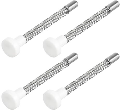 QUARKZMAN Cierres de Émbolo, Pasador de Resorte de Acero de 6x70mm/0.24x2.76 Pulgadas para Puertas de Muebles Y Camas, 4 Unidades