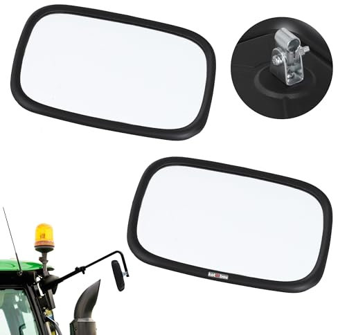 KOTARBAU® Universal Traktor Spiegel Klein 18 x 12,5 cm PVC 2 Stück Außenspiegel Mit Halterung