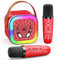 Braxel Micro Karaoke Enfant, Spider Jouet Enfant 3-12 Ans Cadeau Garcon Fille 3-12 Ans Micro Enfant avec 2 Micro sans Fil Bluetooth Micro Enfant pour Chanter Cadeau Paques Anniversaire Enfant
