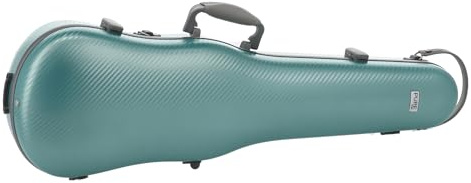 GEWA Estuche de violín Fun Series policarbonato 4/4-1/2 tamaño Verde/Gris, Interior Negro, 2 Correas de Mochila Desmontables, Bolsa de Accesorios, suspensión Acolchada, asa Lateral Adicional