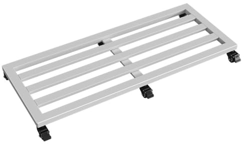 Grand chariot à plantes blanc avec support amovible en métal - Base roulante pour pots de fleurs et aquariums - 40 x 100 cm - Support polyvalent sur roulettes pour intérieur/extérieur