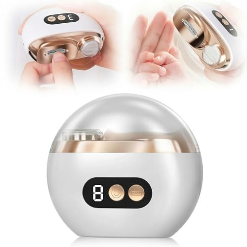 Elektrischer Nagelknipser Nagelfräser Elektrische Nagelfeile, 2026 Upgrade 3-in-1 Elektrischer Nagelschneider mit LED Licht, für Babys, Erwachsene und Senioren