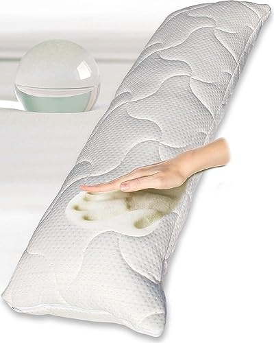 Traumreiter Seitenschläferkissen Memory Foam orthopädisches Kissen Seitenschläfer ca. 140x40, 20 cm verstellbar, Schwangerschaftskissen, Lagerungskissen Erwachsene XXL langes Body Pillow Komfortkissen
