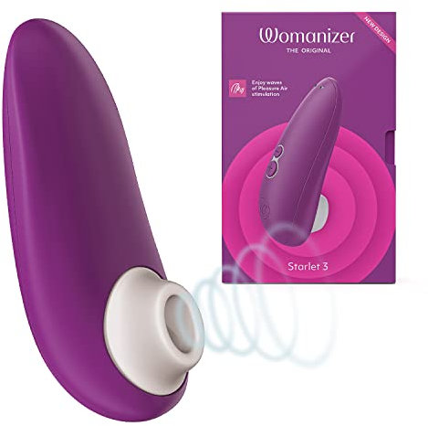 Womanizer Starlet 3 Klitoris - Sauger für Frauen - Auflege-Vibrator mit 6 Intensitätsstufen - Wasserdichtes Sexspielzeug - mit Loovara Gleitgel - Violett