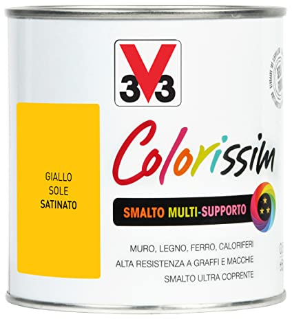 V33 Smalto Multisupporto Colorissim Giallo Sole 0.5 L