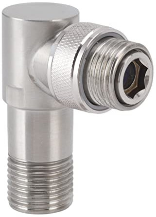 Valvola di arresto angolare in acciaio inossidabile 304 maschio G1/2, design integrato, valvola di arresto automatico dell'acqua con prova di esplosione, a prova di crepa, funzionamento semplice per