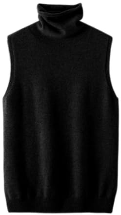 SWEPER Chaleco De Punto Mujer - Jersey De Cuello Alto Sin Mangas para Mujer, Suéter Básico De Cachemira Suave, Prendas De Punto, Tops De Moda para Otoño E Invierno