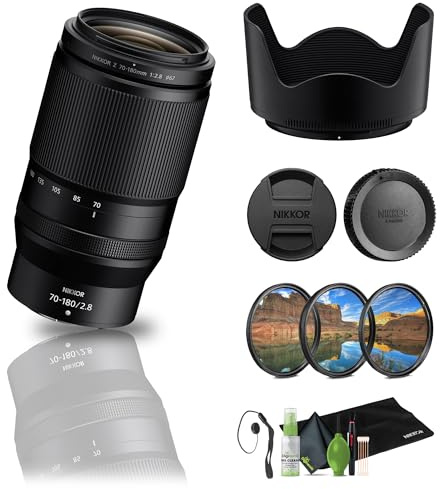 Nikon - NIKKOR Z 70-180mm f/2.8 Standard Zoom Lens for Z Mount Cameras (20120) + Filter Kit + Cap Keeper + Cleaning Kit