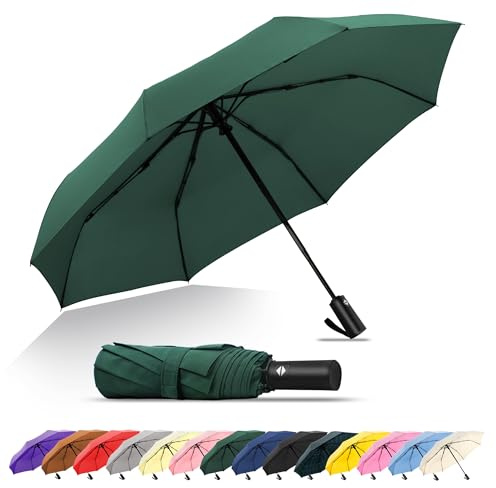 SoulRain reseparaply, vindtätt och kompakt paraply för regn, perfekt stort hopfällbart paraply för bil, perfekt bilparaply, golfparaply och resekamrat