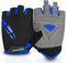 WESTWOOD FOX Fahrradhandschuhe für Herren und Damen Halbfinger-Gel-gepolsterte rutschfeste Mountainbike-Handschuhe atmungsaktive Stoßdämpfung griffige Handfläche (BLAU, S)