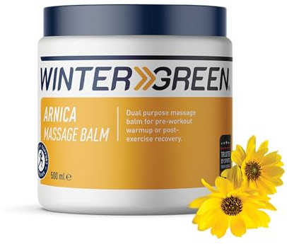 Wintergreen Arnica Massage Balm 500ml – Dual-Purpose Muscle Relief for Pre-Workout Warmup and Post-Exercise Recovery