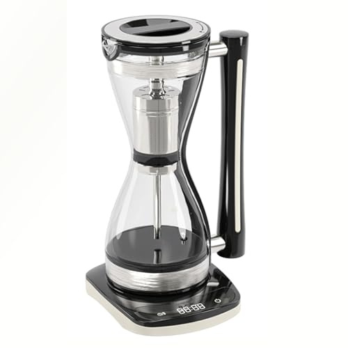 KHZKHC Cafetera Eléctrica De Sifón, Cafetera Eléctrica Al Vacío 750w, Cafetera De Sifón De Vidrio, Tercera Marcha, Capacidad 240ml, Toque Inteligente, Para El Hogar, Cafeterías, Oficinas