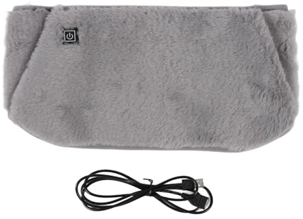 Miskall Heating Pad with Hand Pockets, USB Rechargeable Heated Waist and Neck Wrap, 3 Temperature Settings for Pain, Muscle Tension and Cramps Relief, Adjustable Portable Heat Therapy