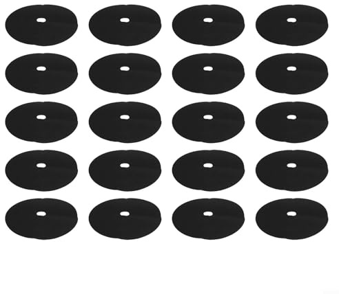 Yuanpgky Lot de 20 tapis de paillage pour protection contre les arbres, 32 x 32 cm, tissu non tissé noir, contrôle de l'herbe, rétention de l'humidité et suppression des arbres de jardin