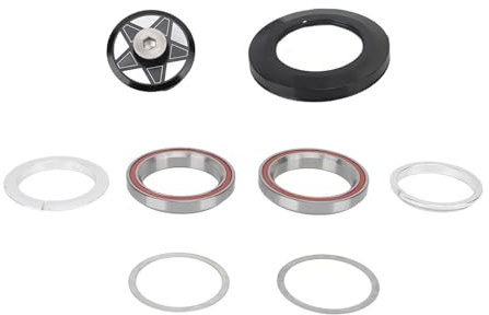 Serie sterzo per bici Cuscinetti doppi in lega di alluminio Set di vaschette per forcella anteriore per bicicletta Colorfast per telai a tubo dritto da 41,8 mm