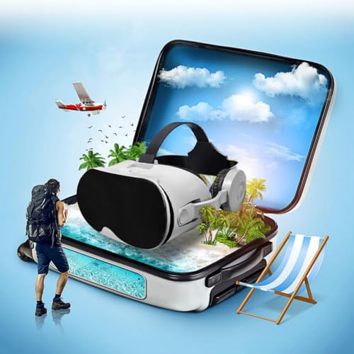 Casque de réalité virtuelle avec contrôleur et casque pour enfants et adultes - Lunettes de réalité virtuelle 3D avec champ de vision 110° (noir)