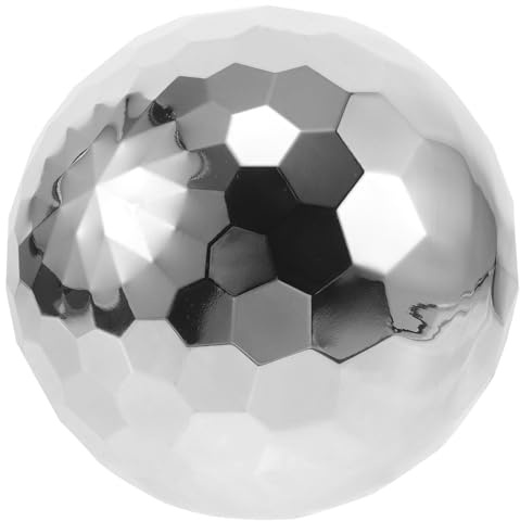 Toyvian Boule Décorative en Acier Inoxydable Creuse 10 CM à Facettes Géométriques Sphère Miroir Réfléchissante pour Jardin et Bassin Boule Flottante Résistante aux Intempéries