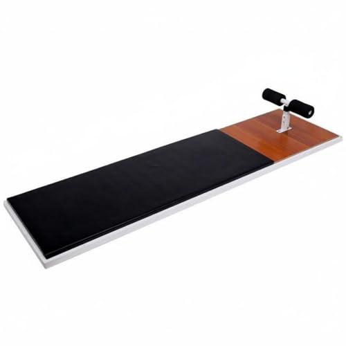 LOVIVER Planche de Test Abdos Banc de Musculation Planche d'Abdominaux Banc Sit Up Support Cheville en Mousse Surface Matelassée Cadre Acier pour Répétitions, Noir, Noir