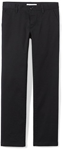 Amazon Essentials Bambine e Ragazze Pantaloni Chino da Uniforme Piatti sul Davanti con Elastico Regolabile