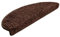 vidaXL 15x Stufenmatte Halbrund rutschfest Stufenmatten Treppenmatten Treppenteppich Stufenschoner Treppenschoner Treppenschutz Matte Braun 65x21x4cm