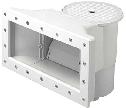 Kokido Skimmer da Parete Standard a Bocca Larga per Piscine di Liner. Include Una girante di Ritorno. Colore Bianco