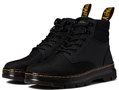 Dr. Martens, Unisex Rakim 6 Tie Boot, Black Extra Tough 50/50+Ajax, 12 US Women/11 US Men