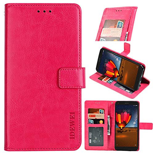 BellaCase Coque Xiaomi Poco M3 Étui en Cuir Premium Xiaomi Poco M3 [Emplacements pour Cartes] [Béquille] [Magnétique] Housse pour Smartphone Xiaomi Poco M3(Rose Rouge)