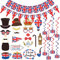 British National Day Festival Party Set,20 stücke Britische Flagge Photo Booth Requisiten,3 stücke Wimpelkette Union Jack, Länge 10 Meter,8 stücke Britischen Union Jack Hang Spiral Dekor