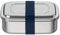 THERMOcafé by THERMOS TC SANDWICH BOX saphire blue 1,00l, Brotdose aus Edelstahl mit Textilband, Pausenbrot für Uni, Schule und Büro, spülmaschinenfest und BPA-frei