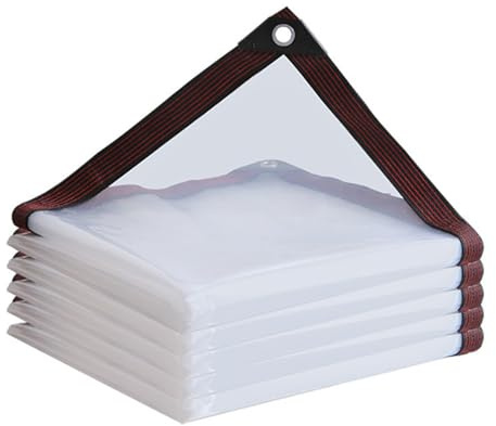 BEIJIALY Lona Impermeable Transparente Gruesa, Cubierta de Plástico Transparente para Invernadero, Láminas de Plástico Transparente para Invernadero, Película de Plástico(5 * 6 pies/150 * 180CM)