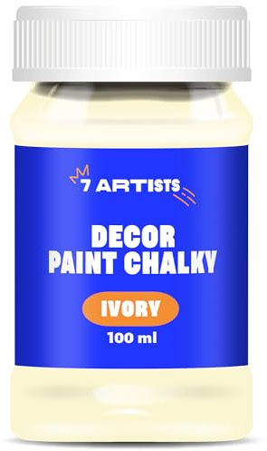 7 Artists Chalk Paint Marfil 100 ml para Muebles | Pintura Efecto Tiza | Vintage | Colores