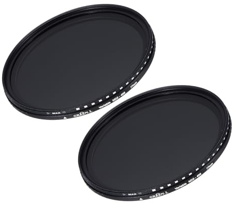 QUARKZMAN Objektivfilter ND2-400 objektivfilter med variabel neutral densitet ND-cirkulärt filter 77 mm grått nivåfilter för kameralins 2 delar