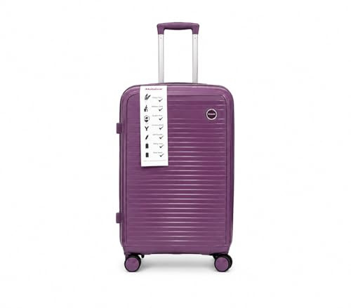 28 Inch Large Hard Shell Luggage, Lightweight ABS Suitcase with 4 Wheels and Built-in Lock, 75x47x30 cm, 4.1 kg, for Holiday Travel (Purple)
