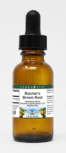 Butcher's Broom Root - Glycerite Liquid Extract (1:5) - Strawberry Flavored (1 fl oz, ZIN: 428455)