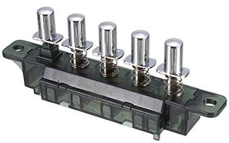 sourcing map MQ165 AC 250V 4A 5 Drucktaster Klaviertyp Schlüsselschalter für Reichweite Haube de