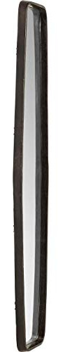 Kare Design Clip Spiegel Schwarz, Spiegel mit Rahmen, Wandspiegel, Ganzkörperspiegel für Flur, Wohnzimmer, Schlafzimmer, ovales Rechteck, Dekospiegel, leichte Wandmontage,177x32x5 cm (H/B/T)