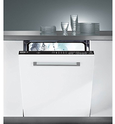 Hoover HDI 1 LO38SA Full Size Integrated Dishwasher, 13 Place Settings, 5 Programmes, Android app enabled, Silver Control panel