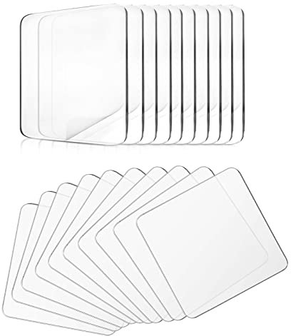 20 Stück Klebepads Doppelseitig Extra Stark,Extrem Starke Nano Tape Sticker Wiederverwendbares Transparentes Nano Klebeband Waschbares Spurloses Klebeband für Teppich, Fliesen, Auto und Küche