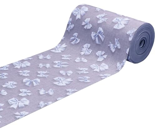 SaRani Tappeto Guida Passatoia Corsia Runner da Cucina Gomma Antiscivolo Fantasia Fiocco (Grigio, 100x50 cm)