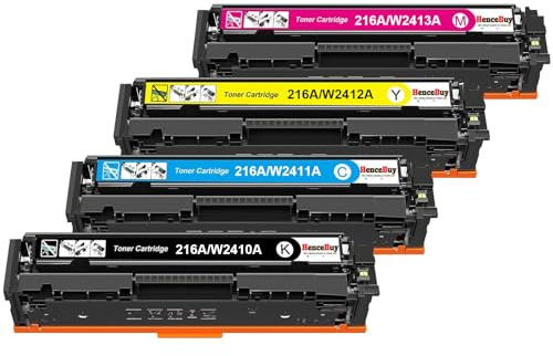 HenceBuy 216A toner med chip, kompatibel med HP 216A W2410A tonerkassett för HP Color LaserJet Pro MFP M183fw M182n M183fdw M182nw M183 M182 M155 W2411A W2412A W2413A (svart Cyan magenta gul )