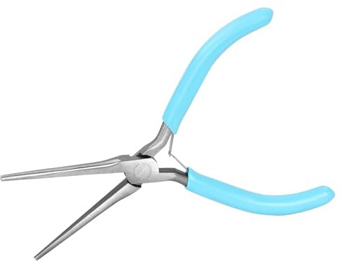 Alicates de punta larga, alicates de punta de aguja, alicates de joyería, alicates para hacer joyas, alicates de 4.5 pulgadas con alicates de agarre cómodo para hacer joyas, doblar alambre