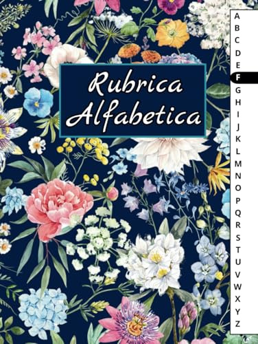 Rubrica Alfabetica Rigida A4: Quaderno grande a righe Rubrica Telefonica Blu