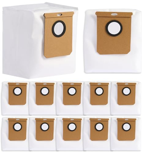 12 Stück Staubbeutel für Dreame L10s / L20 / L10 Ultra, für Xiaomi X10+ / X20 Staubsaugerroboter Saugroboter Basisstation Ersatzbeutel Zubehörset Vierlagige Versiegelte Einweg-Staubbeutel