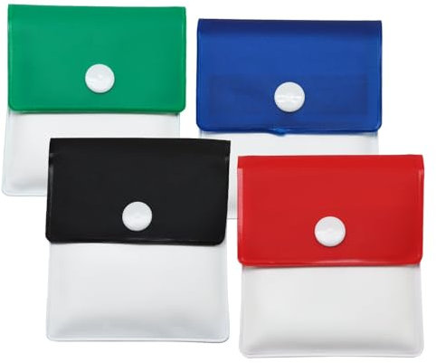 Pocket Ashtray, 4 PCS Portable Pocket Ashtray Pouch, Reusable Fireproof PVC Smell Proof Ashtrays for Smoker Outdoor Travel