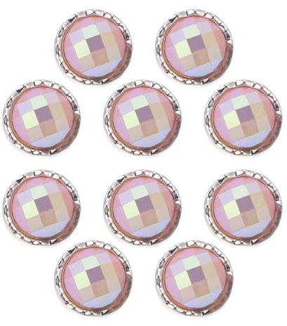 CAPASTEC 10 Pz Pulsanti per Camicia Pantaloni Blazer Giacca Completo Maglione Polsini Cucito Maglia Decorazione per Donne Uomini Plastica Resina Forma Fiore 12.5mm Rosa
