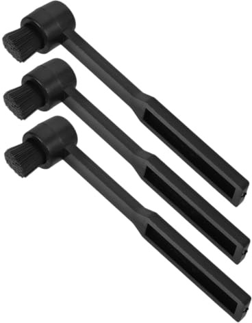 SEWACC 3pezzi Spazzola Per Giradischi in Vinile Pulitore Per Puntine Spazzola Per Pulizia Dei Dischi Per Pulizia Della Puntina Design Appendibile Antistatico Nero
